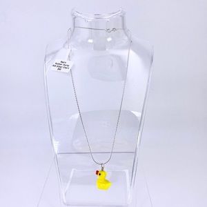 NWT 16-in. Quirky 925 Silver Chain W/ Yellow Resin Rubber Duck****FREE Gift Box!